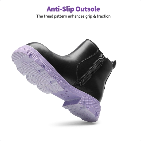 Girls Interchangeable Chelsea Boots - BLACK-PURPLE - 2